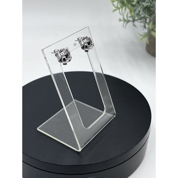 Sterling Silver Dainty Love Knot Post Stud Earring 925 Backs - Picture 5 of 15